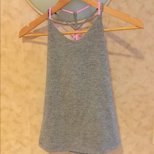 Ivivva Girls tank with built in shelf bra